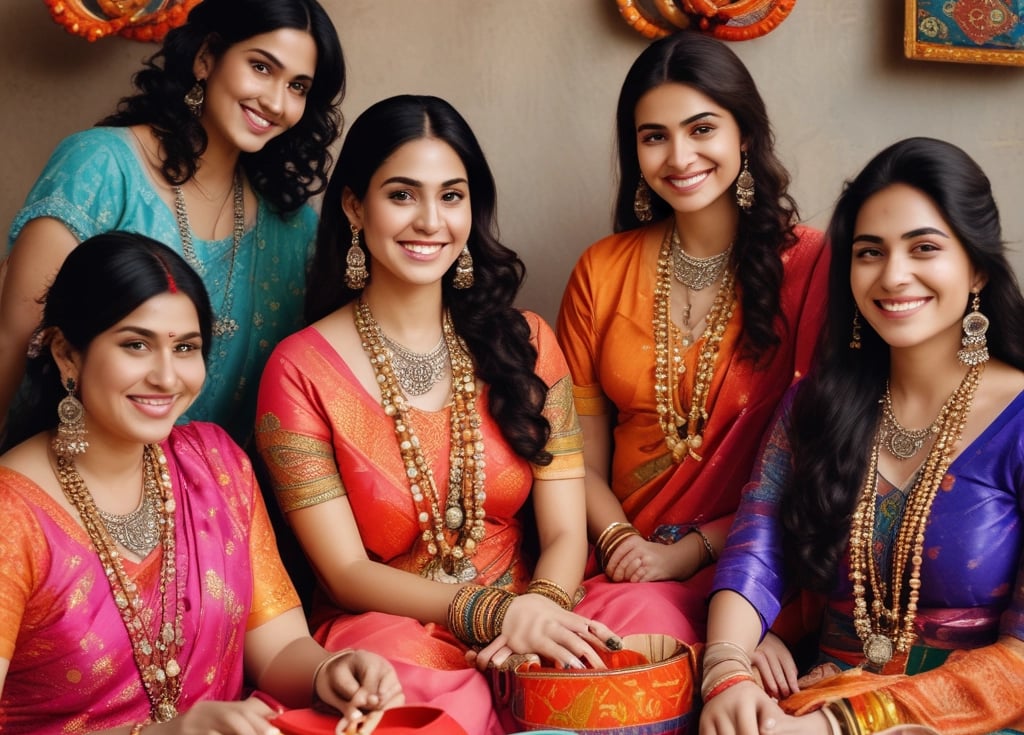Close-up of a woman artisan weaving natural fibers into a vibrant handmade bracelet.