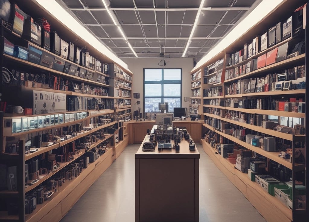 A vibrant display of imported products arranged neatly on shelves
