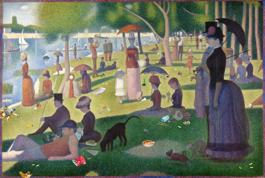 Littered "A Sunday Afternoon on the Island of La Grande Jatte"