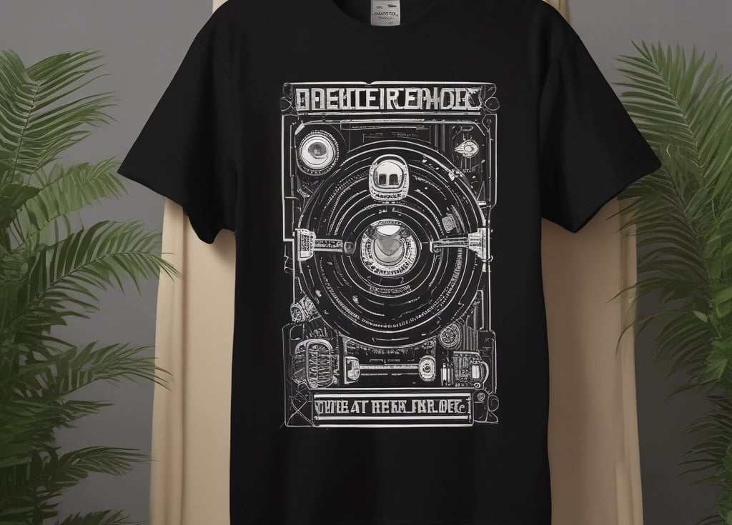 a brown t - shirt hanging on a wall
