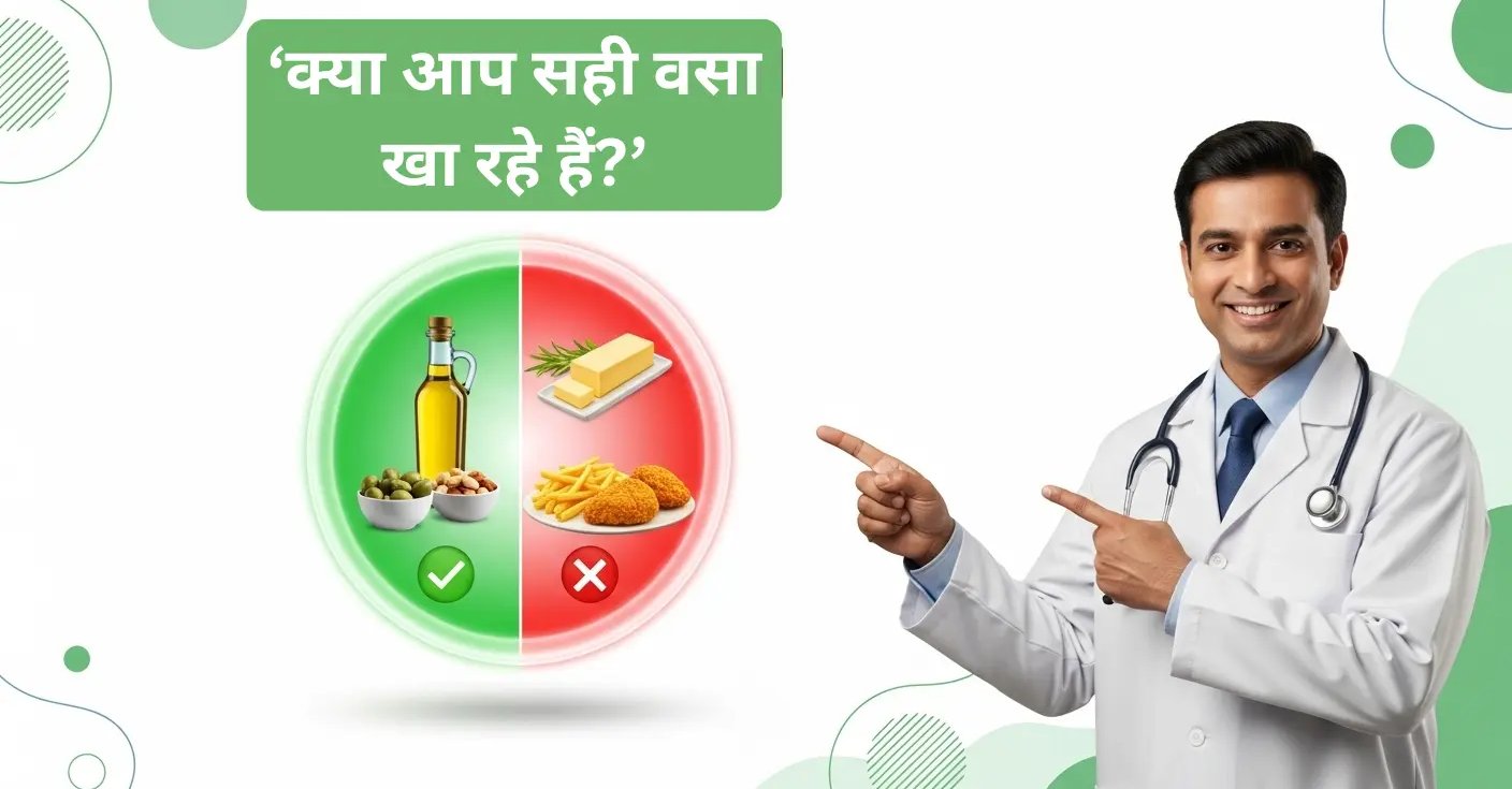 स्वस्थ और अस्वस्थ वसा पर डॉक्टर की जागरूकता थंबनेल छवि