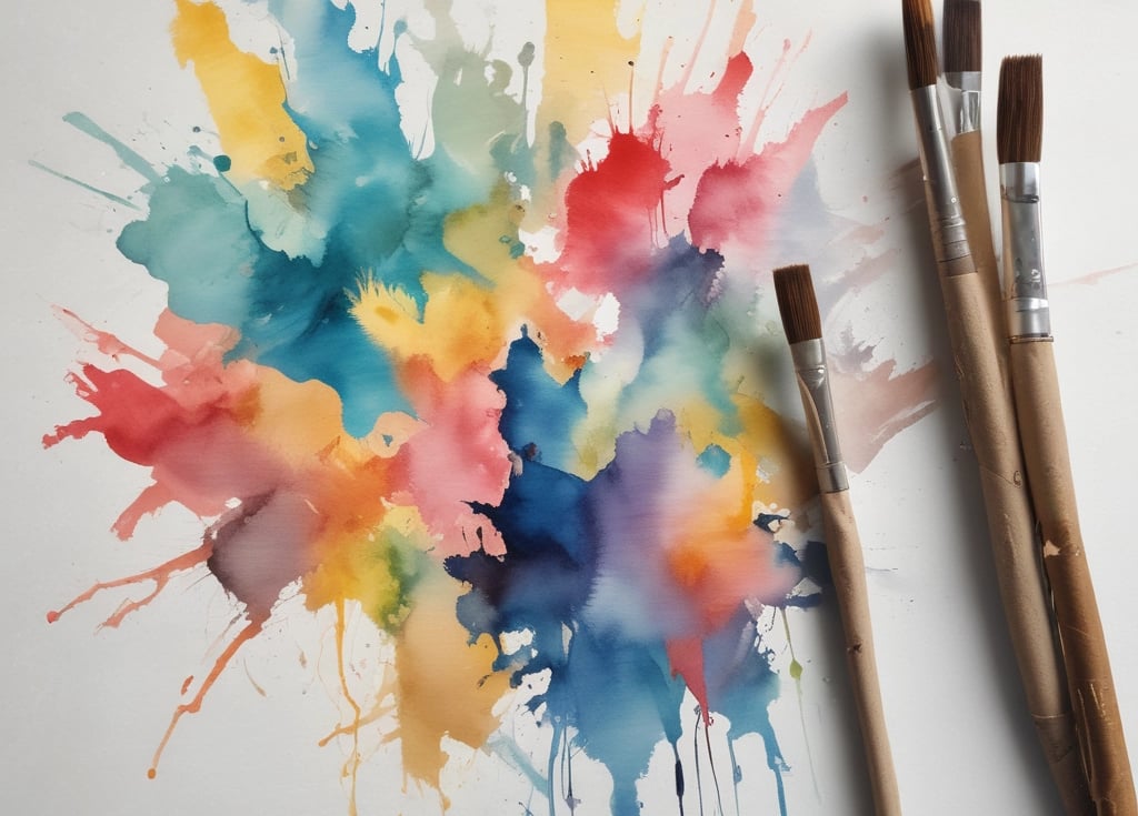 A retail display featuring a wide array of colorful children's craft and activity kits arranged on shelves. The kits are packed in vibrant boxes showcasing activities like jewelry making and crafting. A table in the foreground is adorned with neon-colored water bottles, crafting supplies, and a bright pink bag.