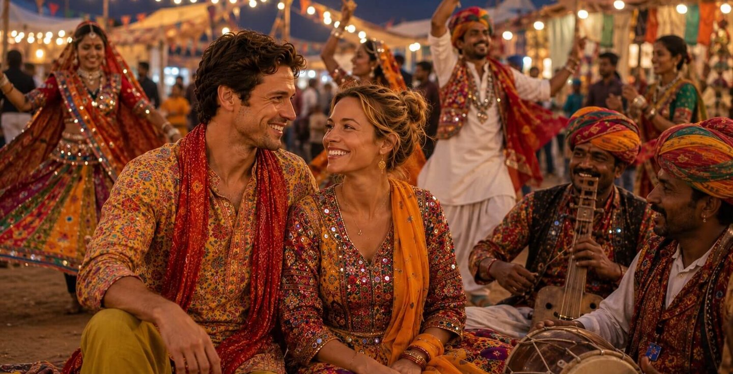 Guest Enjoy Folk Music & Dance at Pushkar Fair