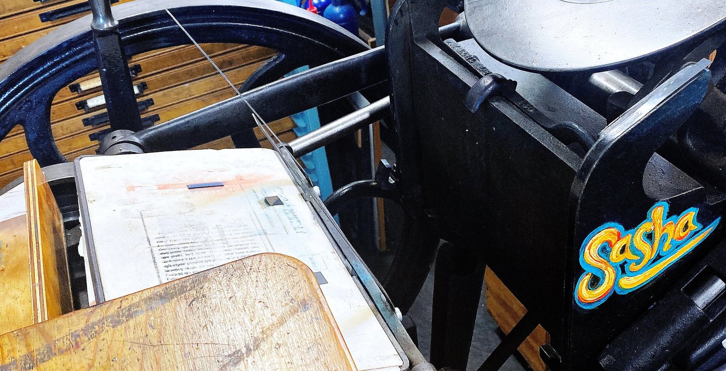 My 1909 Chandler & Price Platen -- Sasha