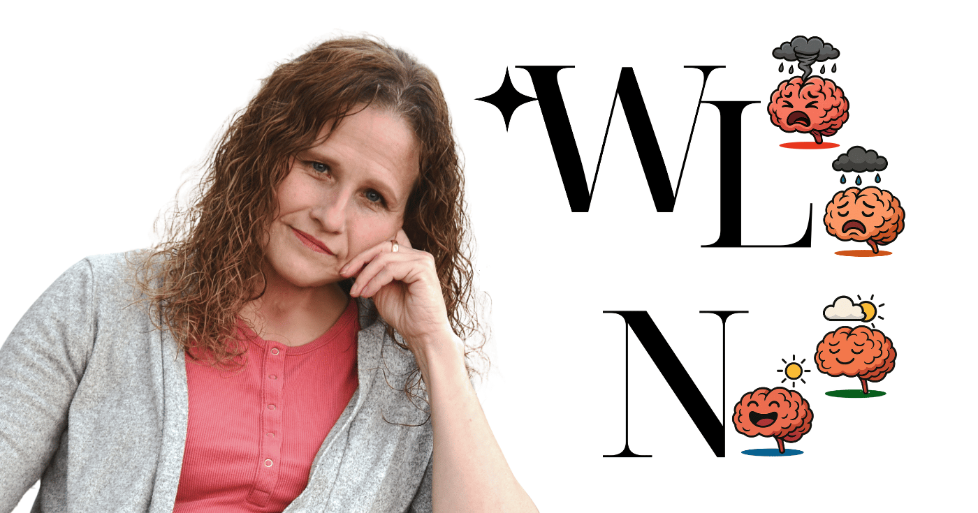 Terrie Hein, capacity‑based ADHD coach for adults, pictured with the Weathering Life Neurospicy logo