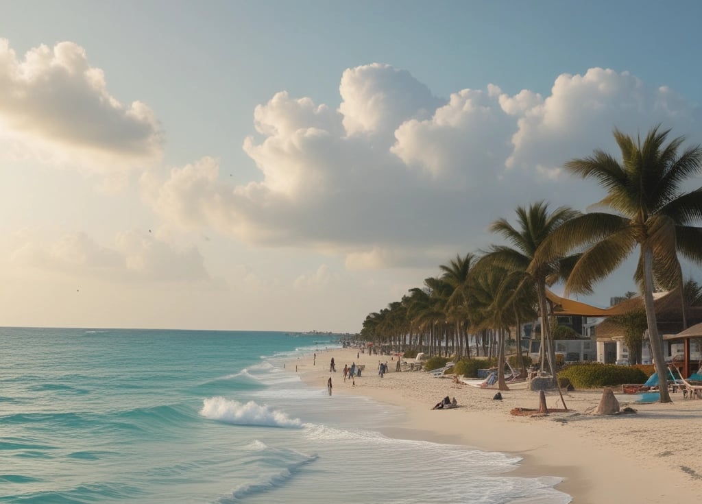 A vibrant carousel showing stunning tourist destinations across Mexico and the world, with inviting, colorful landscapes.