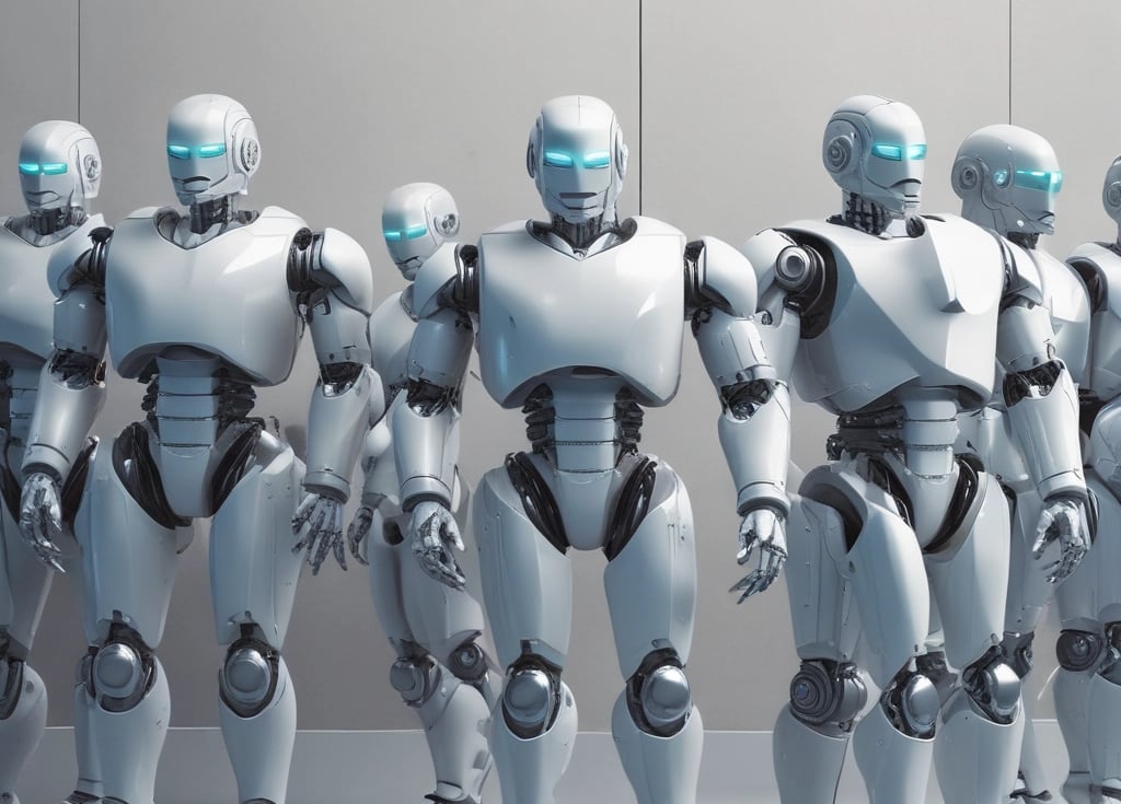 An animated futuristic robot representing AI calling agents.