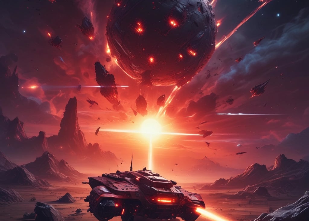 A vivid scene of players rolling dice around a starship cockpit table, with a sprawling galaxy map glowing in the background.