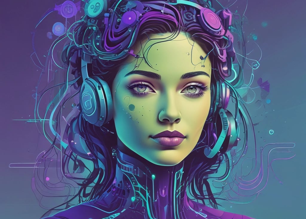 A sleek laptop screen displaying the cover of the ebook 'AI Marketing from Zero' with neon blue and lime green accents on a clean white desk.