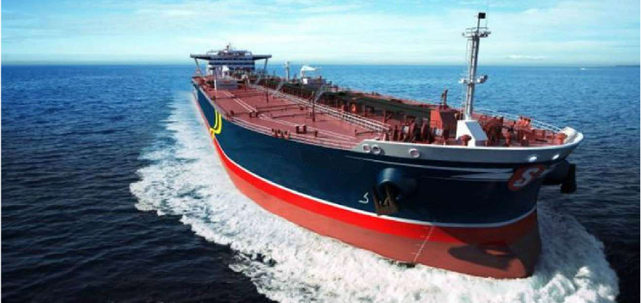 oil tanker at sea