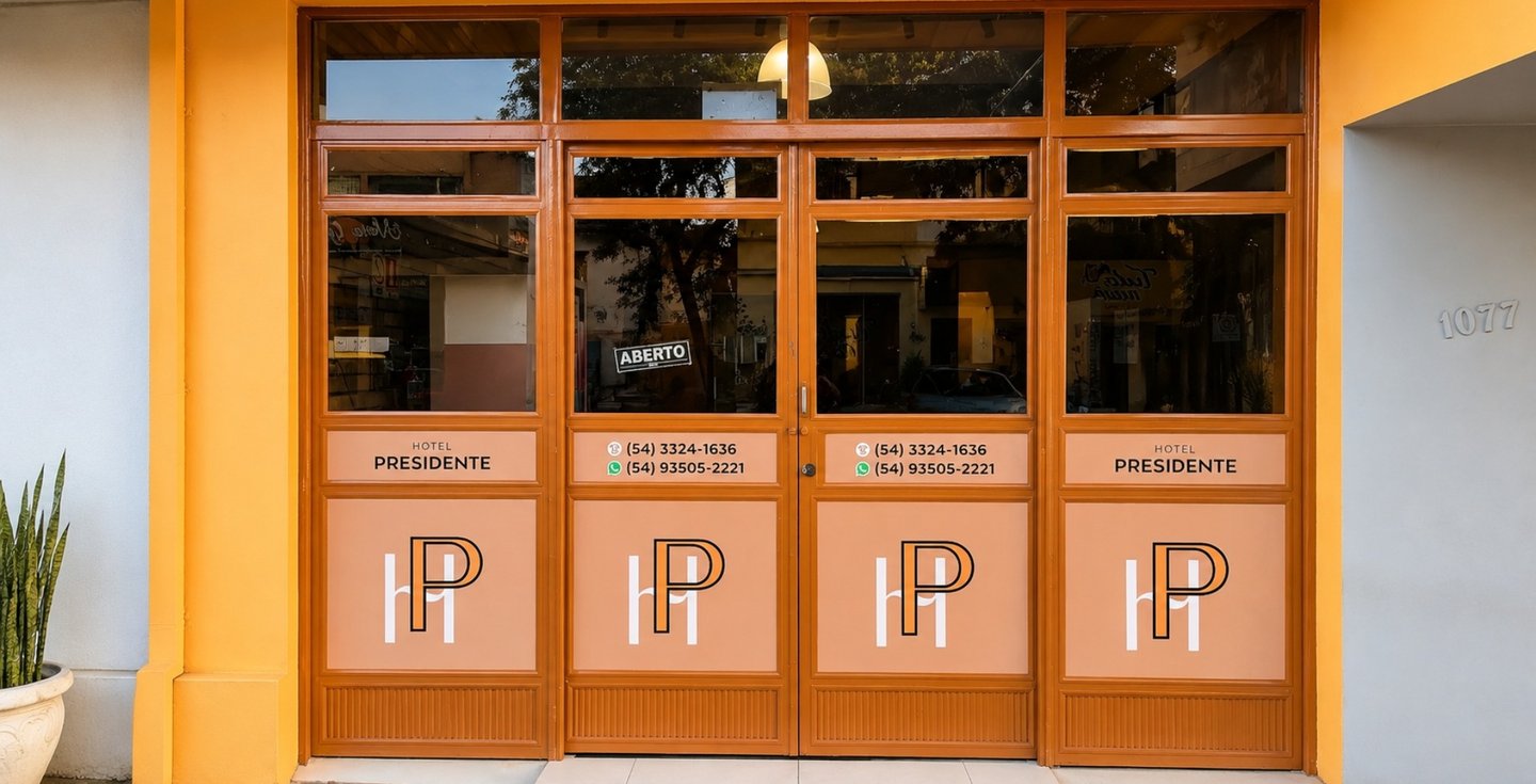 Fachada do Hotel Presidente em Ibirubá RS com localização central e ambiente acolhedor