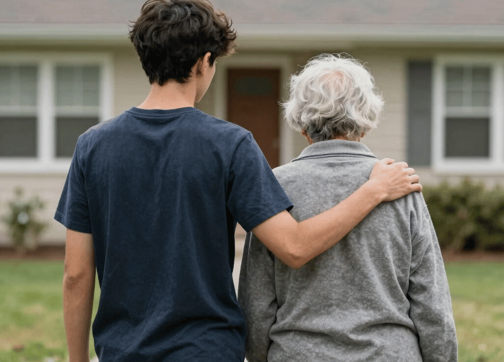 Close-up of a soft cotton shirt with a clear, stylish printed name and emergency contact info.