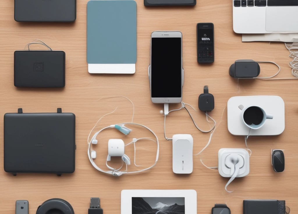 A vibrant image showcasing various tech gadgets available at ibzi tech.