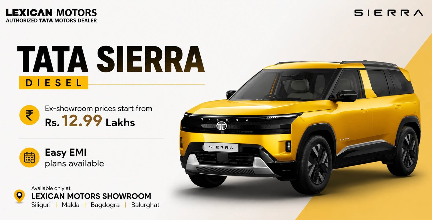 Tata Sierra Diesel price in Siliguri from ₹12.99 lakh
