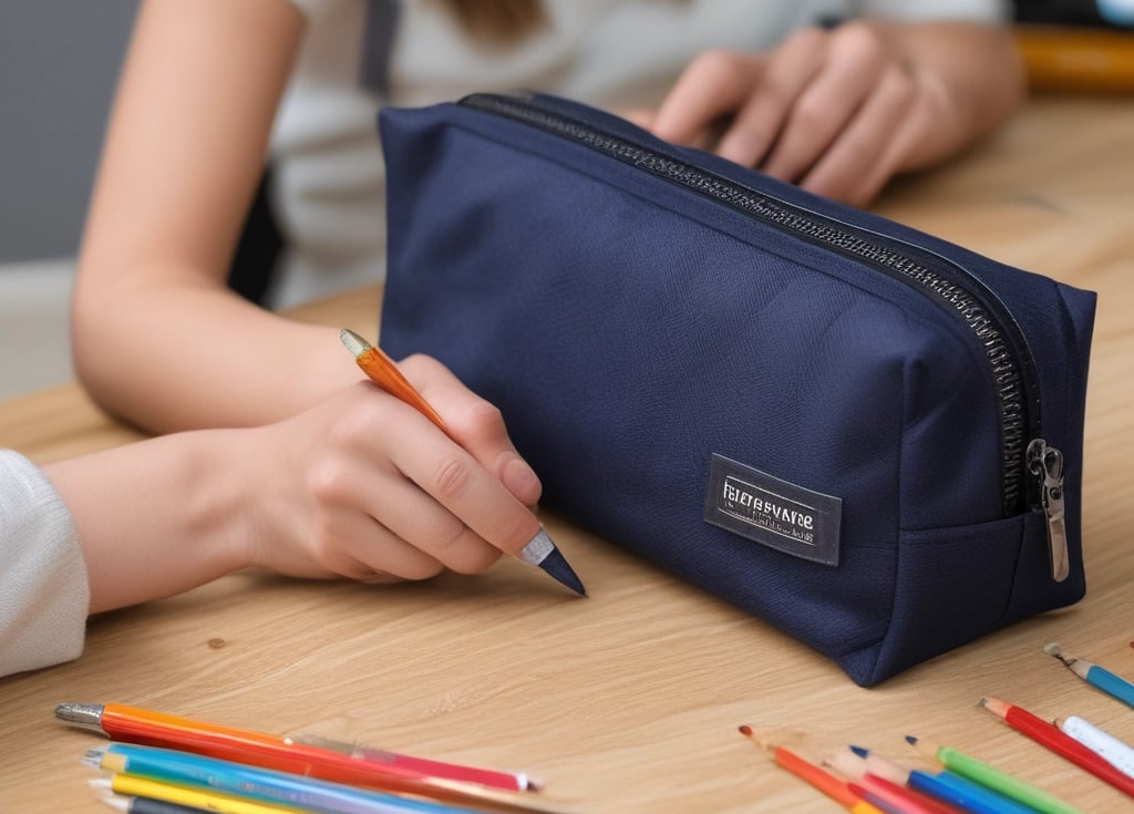 assorted color pencils in yellow bucket