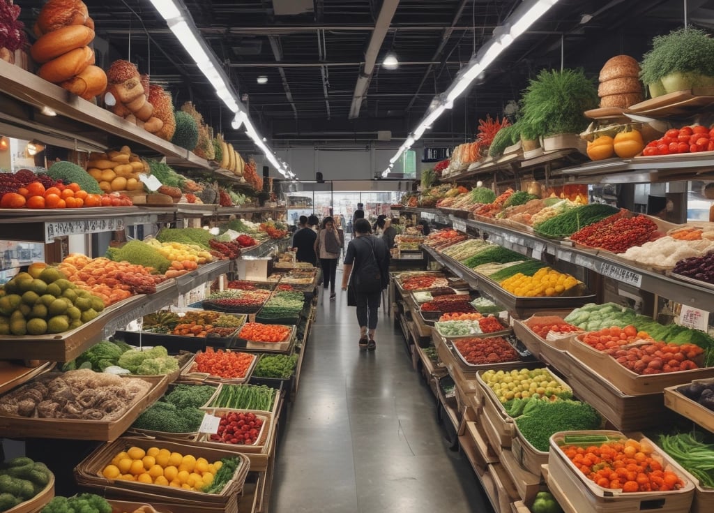 modern asian markets with asian foods