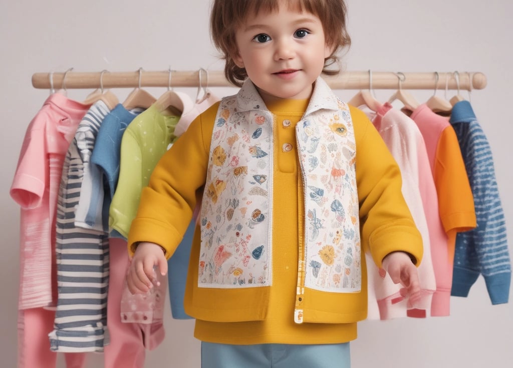 A cheerful young girl twirling in a bright, comfortable dress from hatoo bachoo's latest collection.