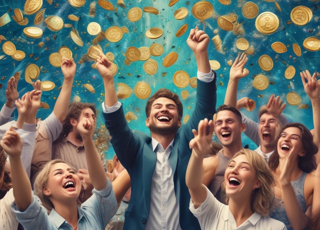 A vibrant digital ticket with a glowing $1 symbol, inviting users to place their order.