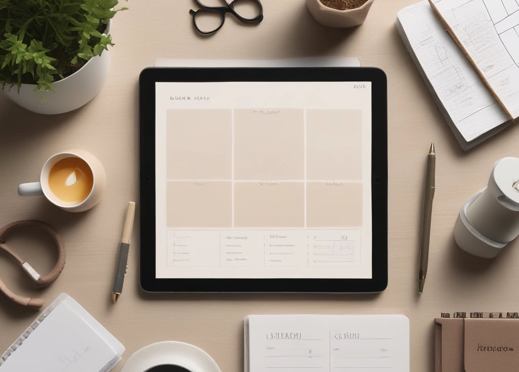 A clean, modern workspace with a laptop displaying the Grazinova online store homepage.
