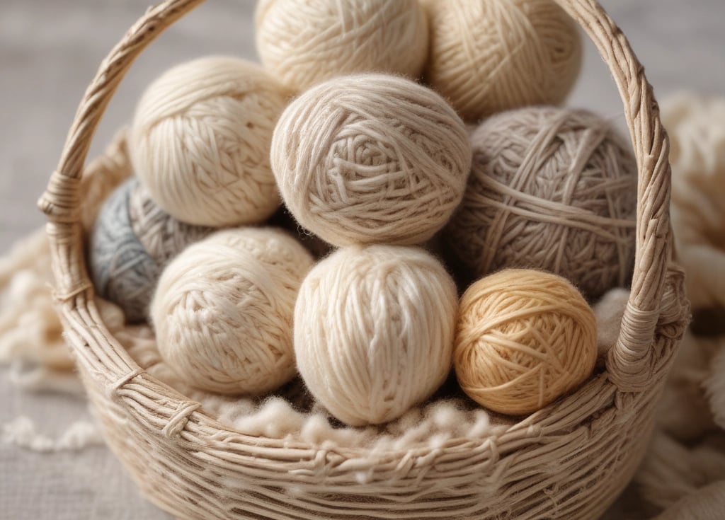 A small shop is filled with colorful bundles of yarn hanging from the ceiling and walls. A person sits on a chair, reviewing some documents at a small desk in the corner. The shop is vibrant with various colors of yarn including red, green, blue, yellow, and pink, creating a vibrant and textured environment.