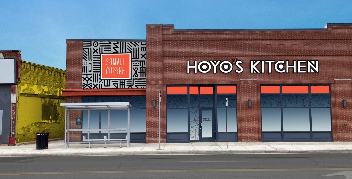 Hoyo's Kitchen Branding and Exterior Store Environmental Graphics