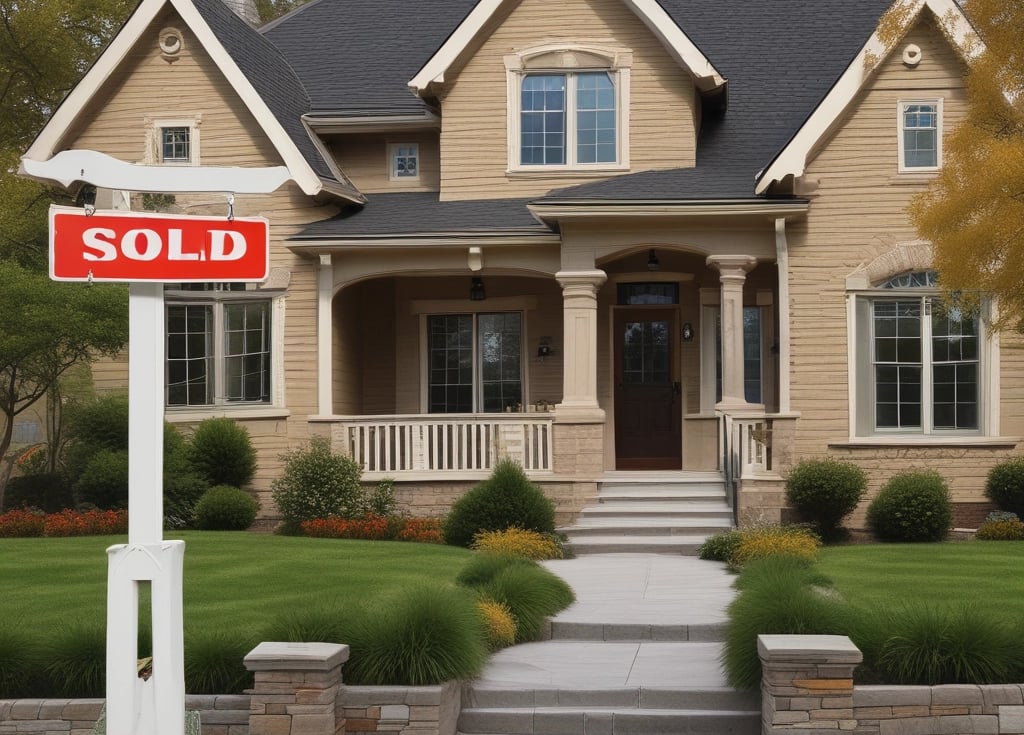 a large house with a pool in front of it