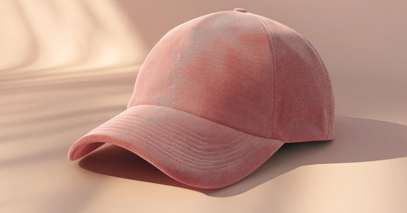 casquette velours enfant rose