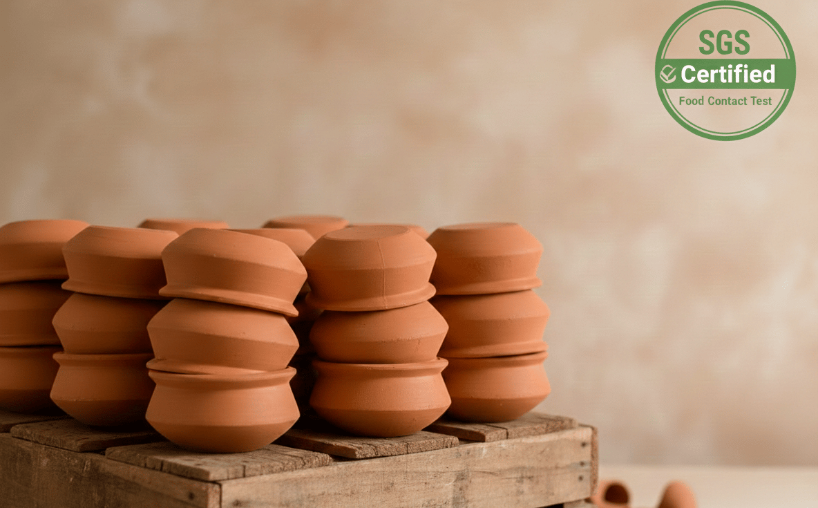 Clay Disposable Biryani Handi specially Designed for cooking Biryani. Suitable for restaurant use 