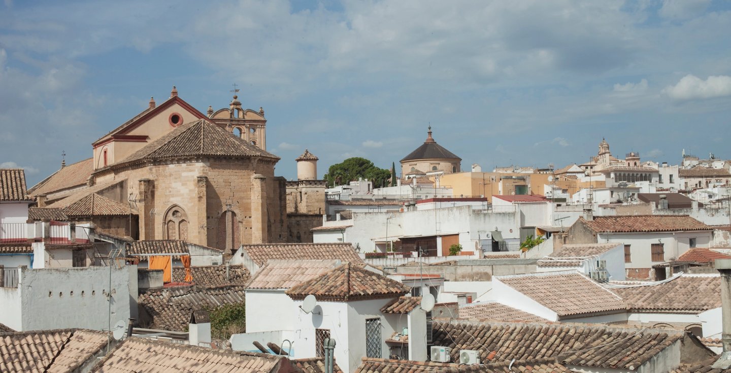 Mezquita de Córdoba aérea con tejados