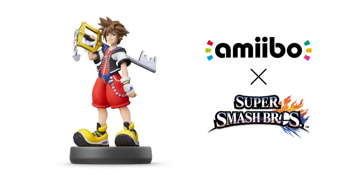 Unboxing y escaneo de amiibo Sora en Nintendo Switch; registro NFC, entrenamiento FP y uso en Super 