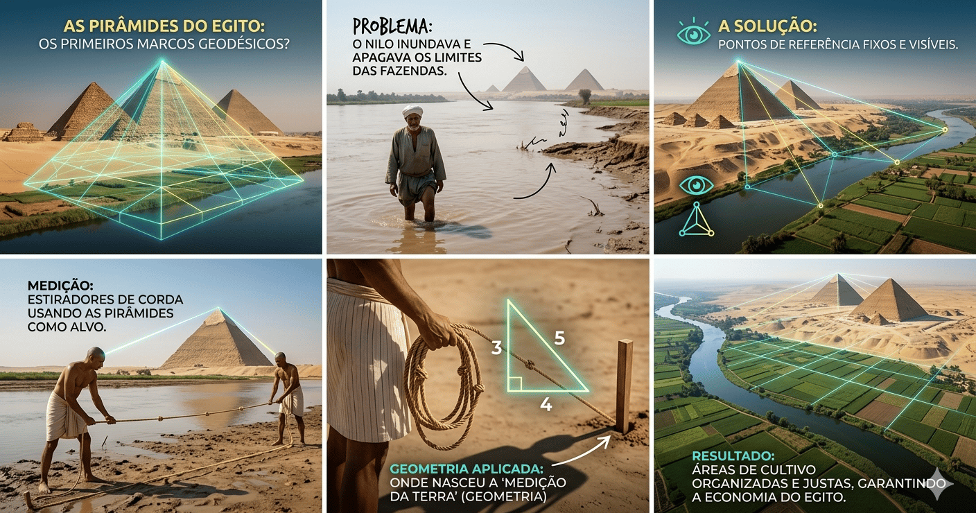 Pirâmedes: marcos geodésicos para topografia e agrimensura, base do georreferenciamento atual