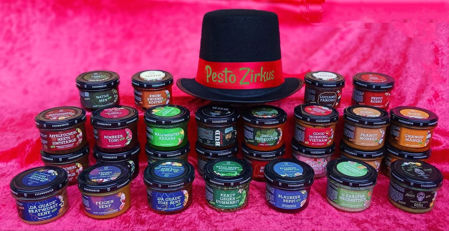 Pestozirkus Pesto und Saucen Sortiment