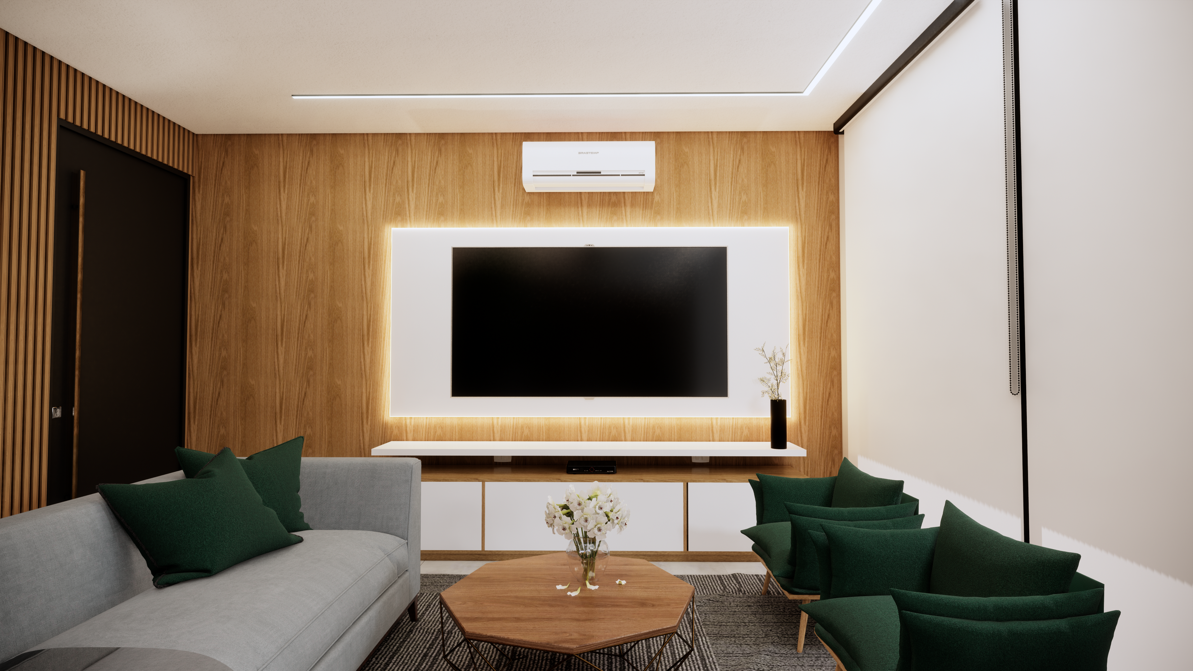 sala de estar projeto de interiores