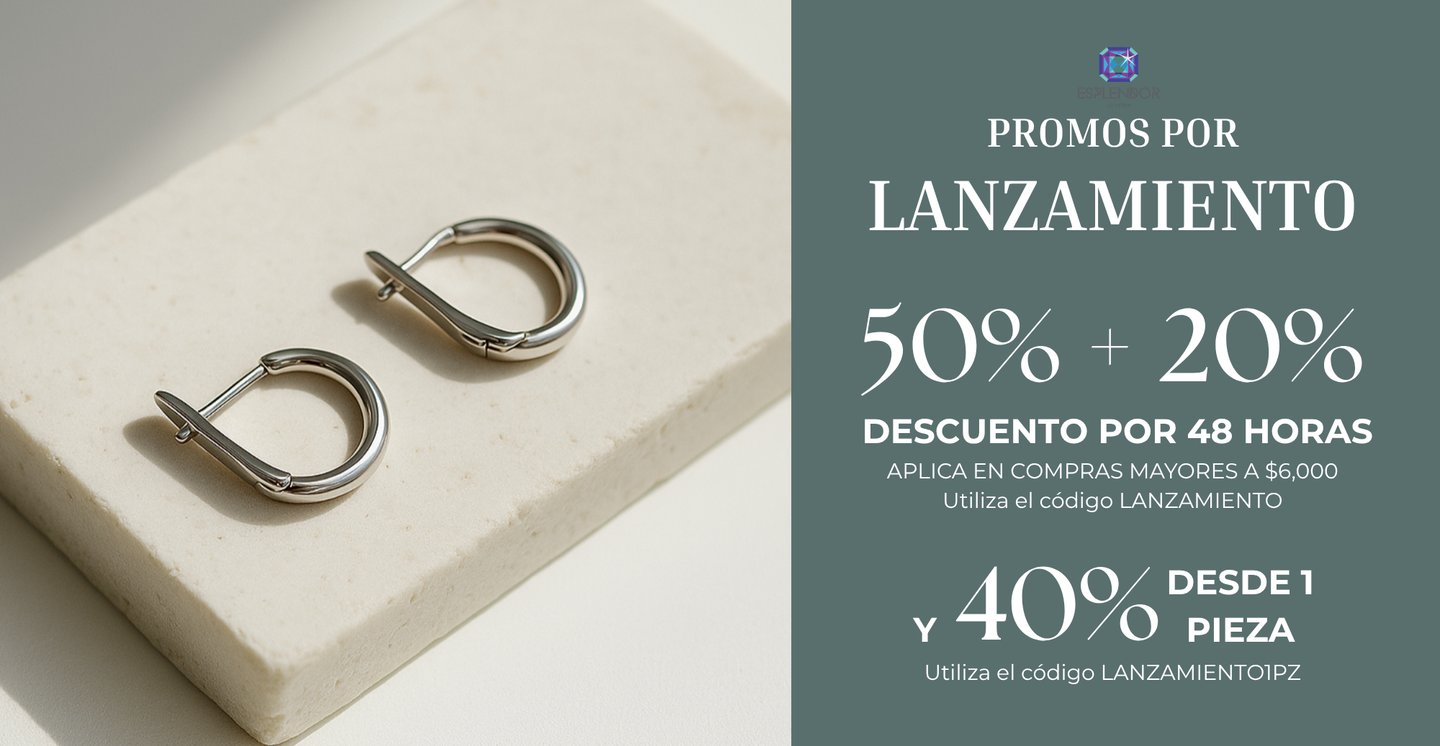 Promoción en joyería de oro laminado del 40% de descuento desde una pieza 