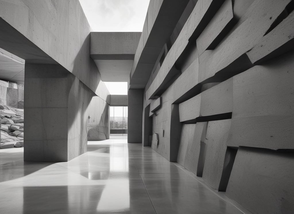 A sleek modern building with clean lines and large windows reflecting the sky.