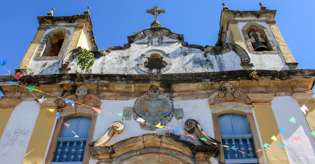 Igreja Histórica no Centro Histórico de Itatiaia, Distrito de Ouro Branco, MG