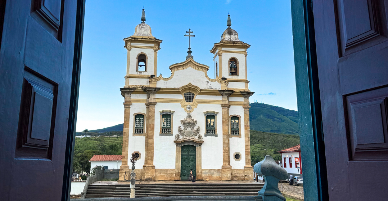 Igreja Histórica no centro histórico de Mariana, MG