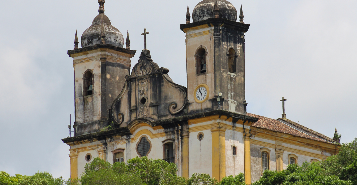 Igreja História no Centro Histórico de Ouro Preto Minas Gerais