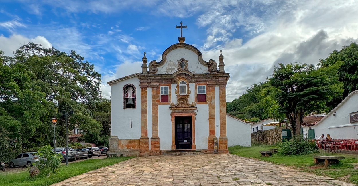 Igreja Histórica no Centro Histórico de Tiradentes, Minas Gerais