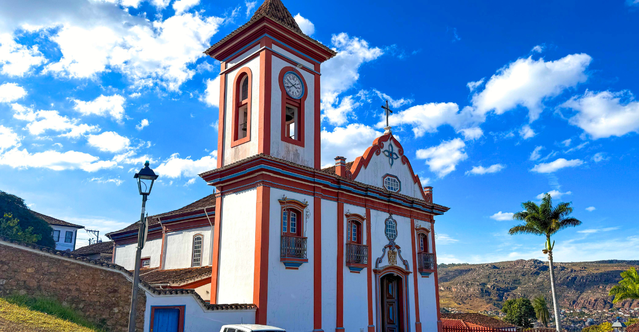 Igreja histórica em estilo barroco na cidade histórica e turistica de Diamantina