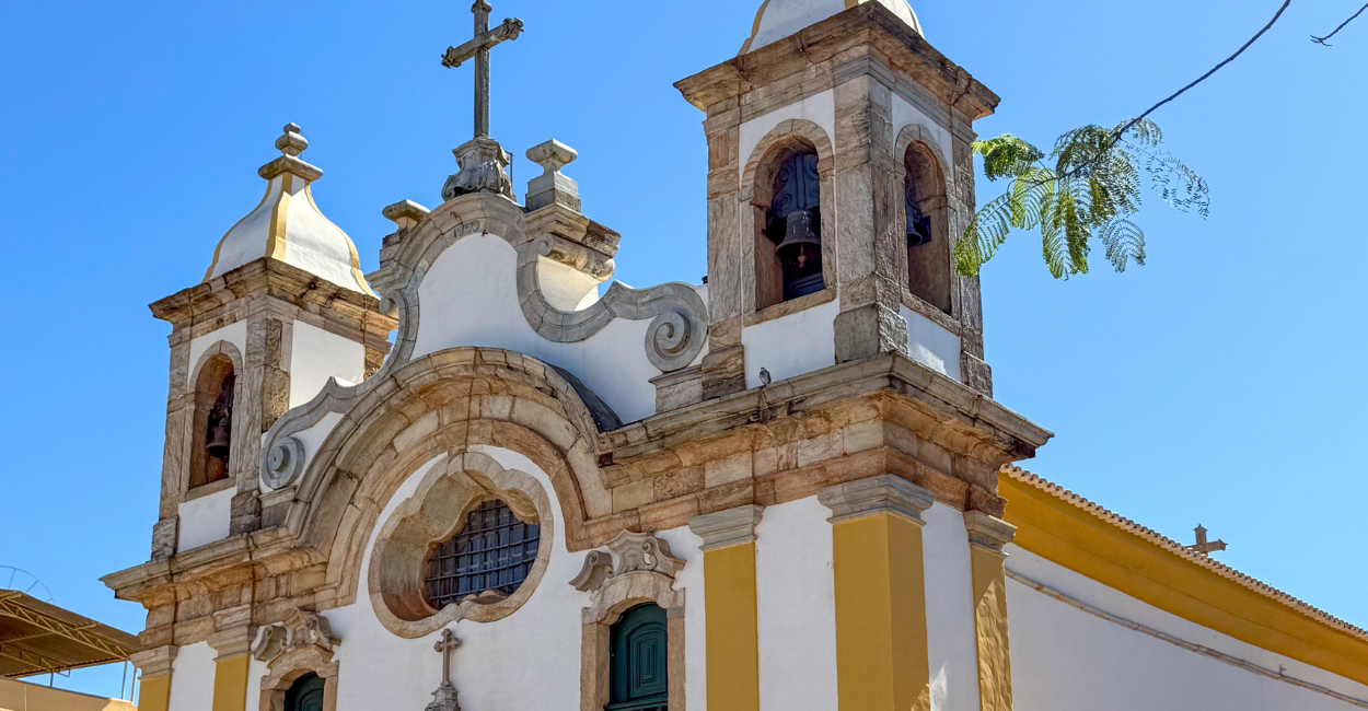 Igreja Matriz no centro turistico de Ouro Branco, cidade turistica de Minas Gerais
