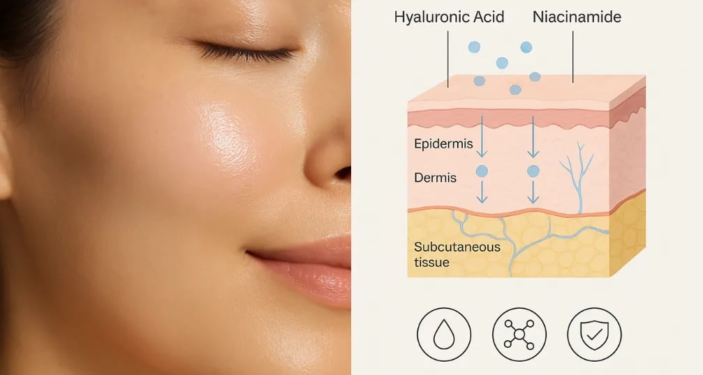 Hyaluronic acid niacinamide
