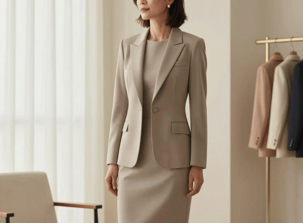 A sleek, minimalist photo of a city street with a stylishly dressed person walking confidently, capturing urban fashion vibes.