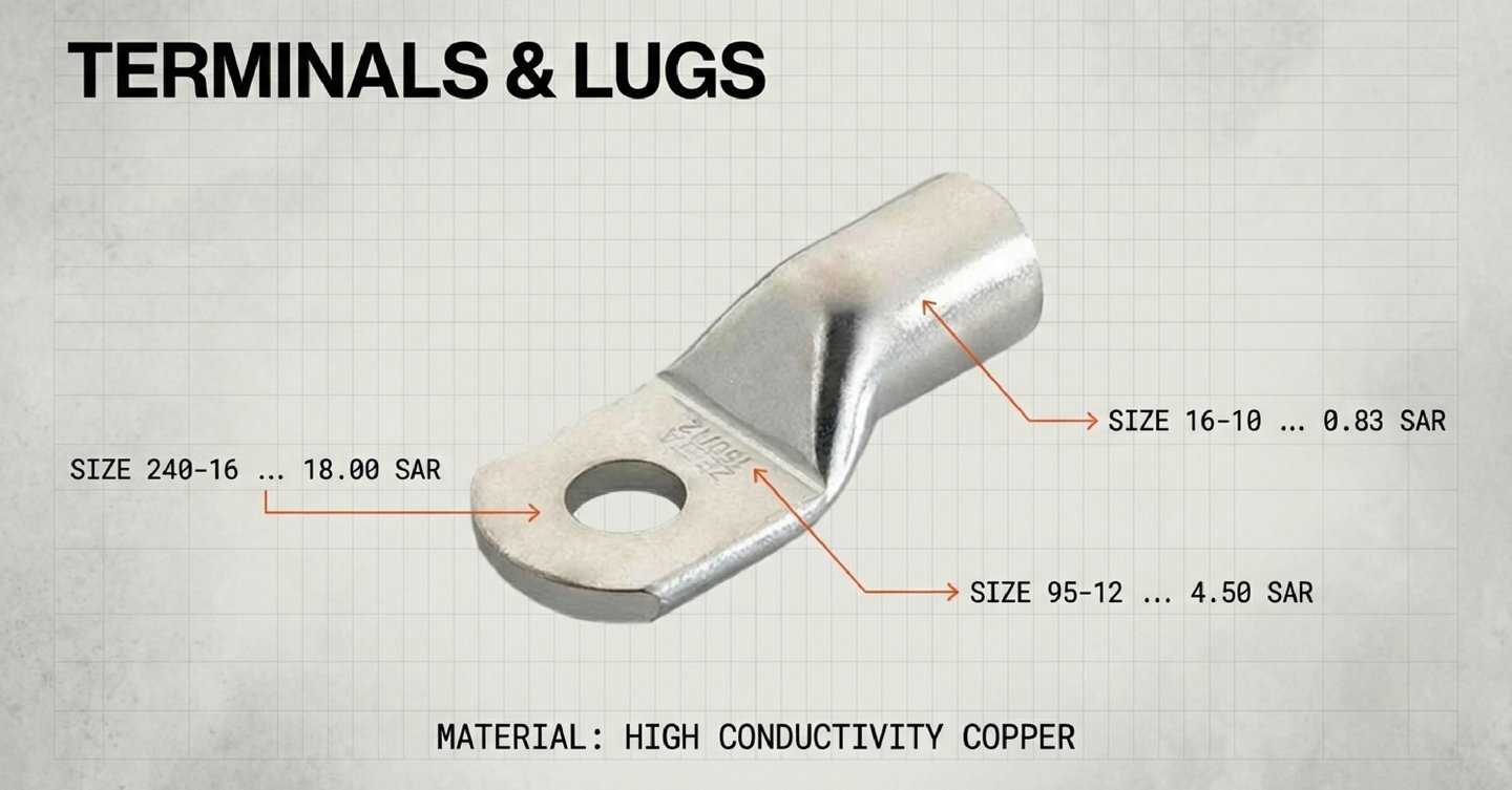 توريد كابل لجز نحاس في الخرج (Supply of copper cable lugs in Al Kharj)