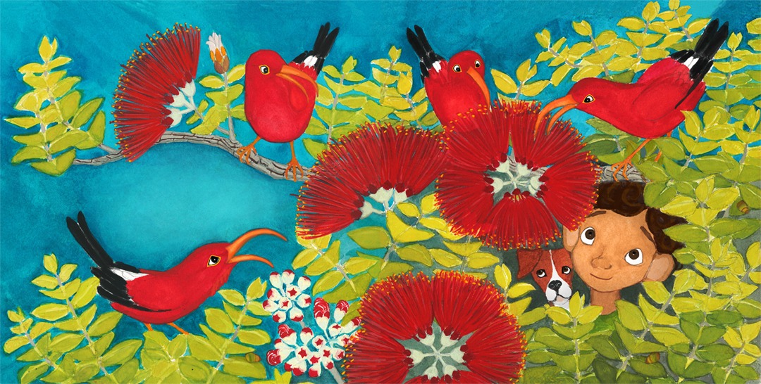 Under the Ohia Tree, a children's book about Hawaii's native forest species by Erzsi Palko