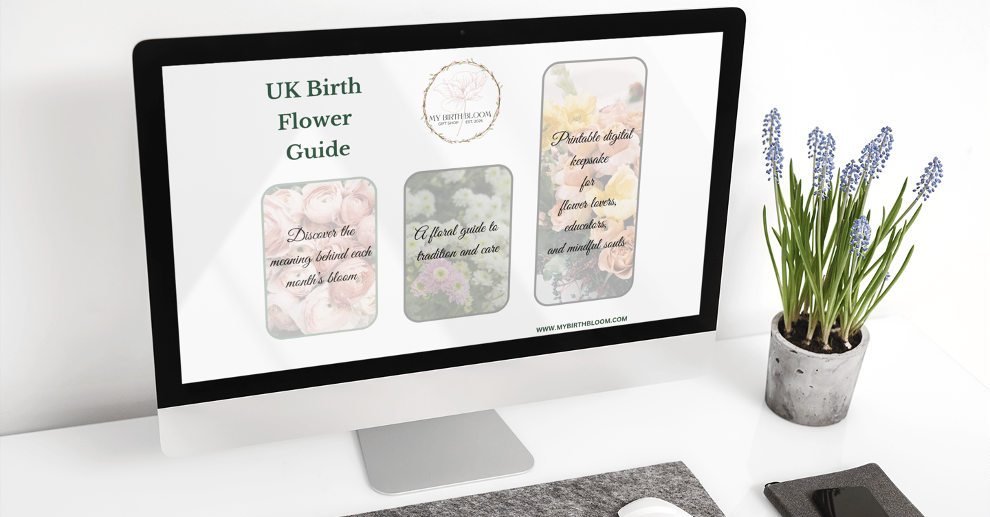 UK birth flower floral downloadable guide