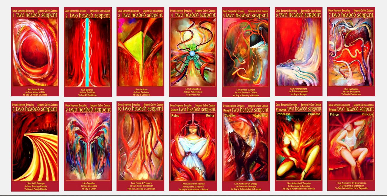 Manor arcana tarot cards spiritual energy suit Two Headed Serpents