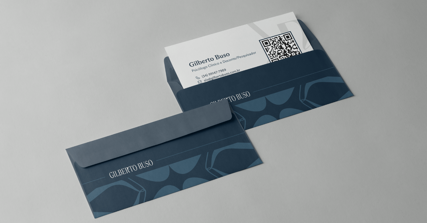 a business card with a qr code on it