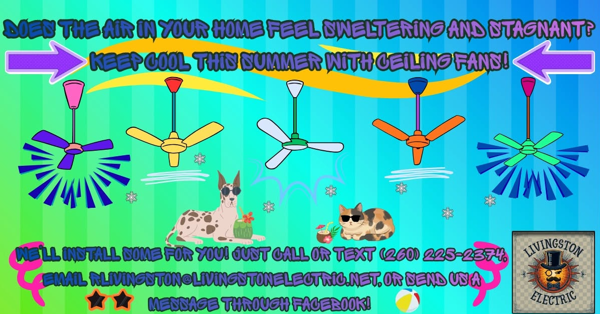 Keep cool this summer with ceiling fan!