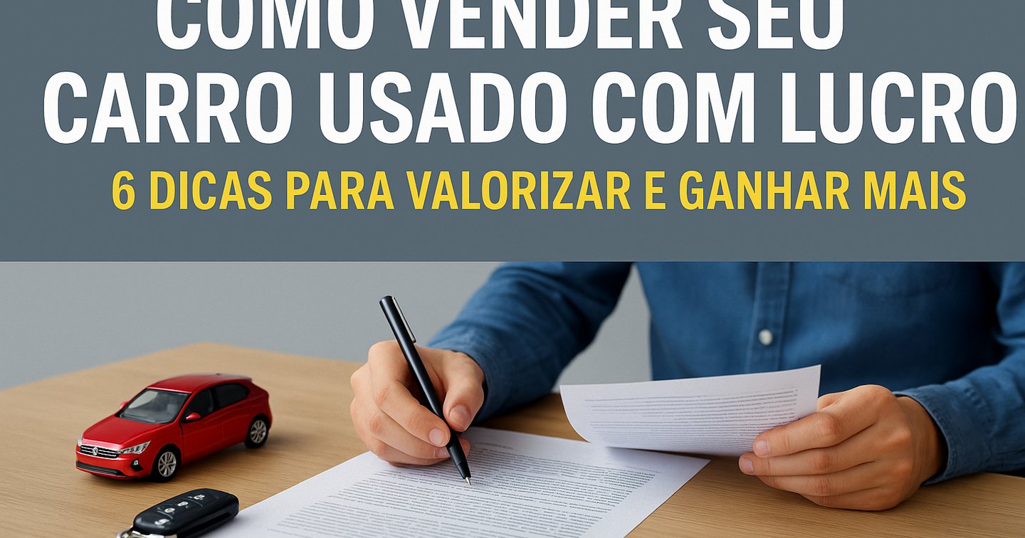 Como Vender Seu Carro Usado com Lucro: 6 Dicas para Valorizar e Ganhar ...